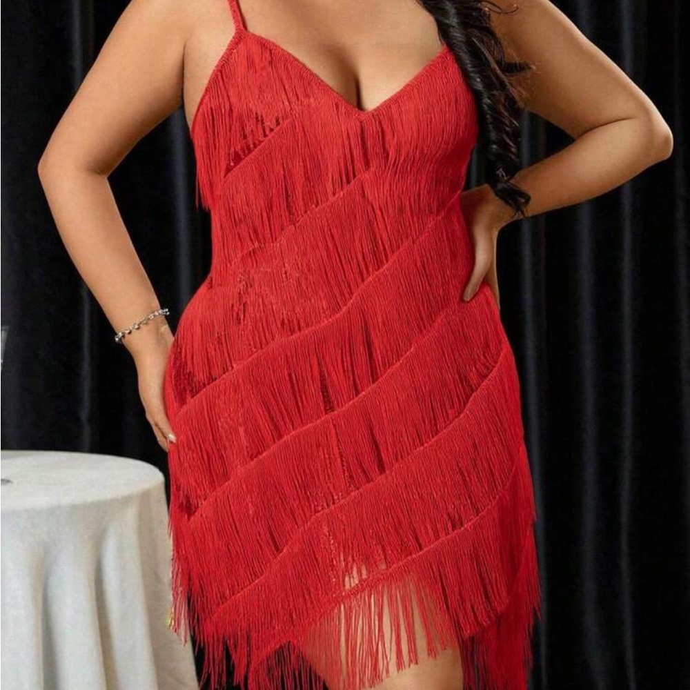 Red Fringe Dress